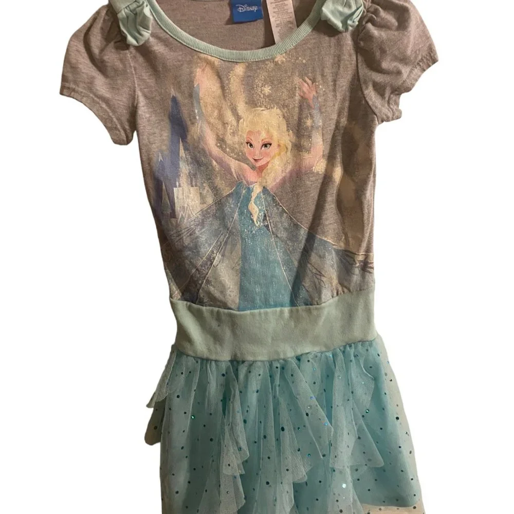 Disney Frozen Elsa girls sparkle tutu dress‎ sz XS 4-5